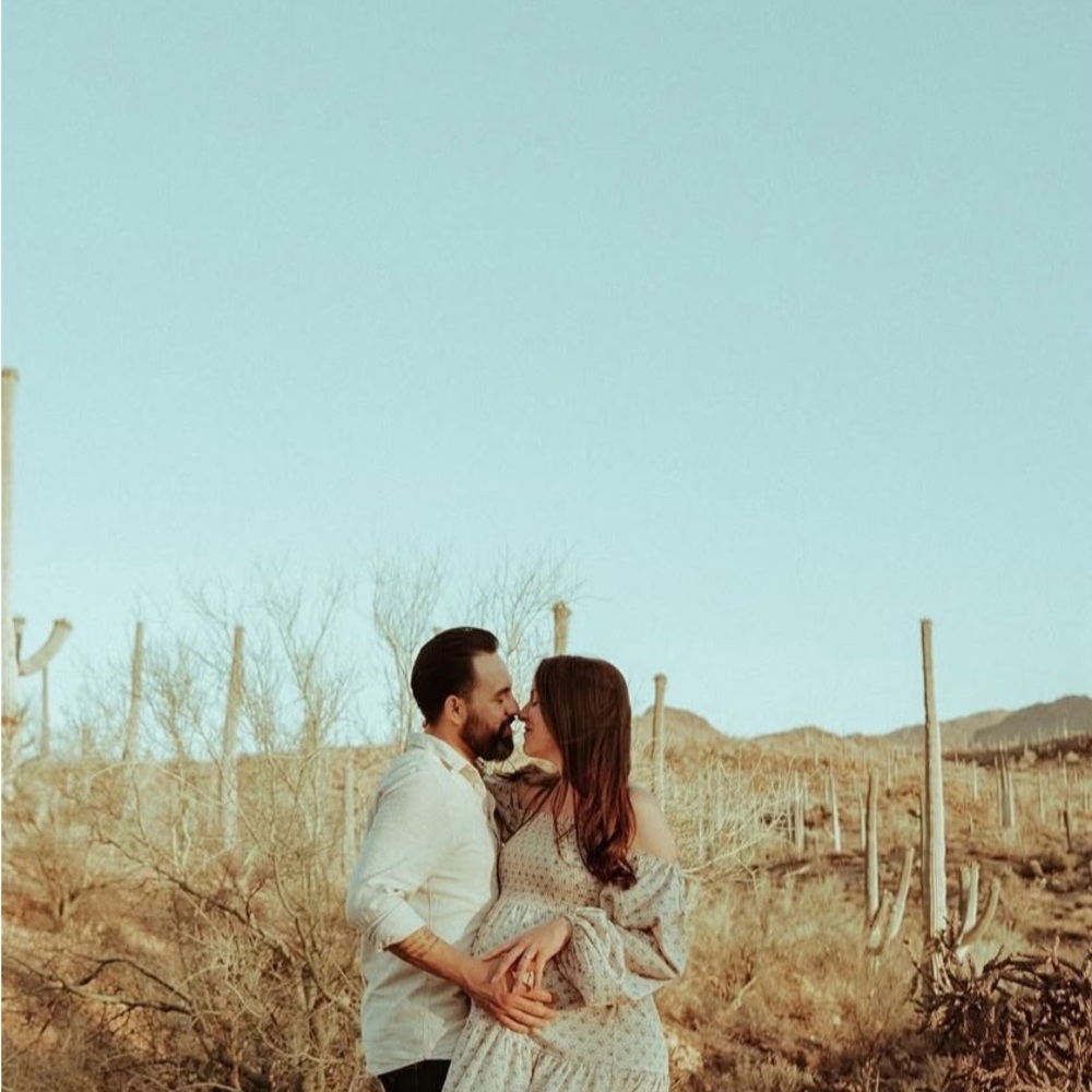 Nothing Fits But floral long sleeve maternity dress